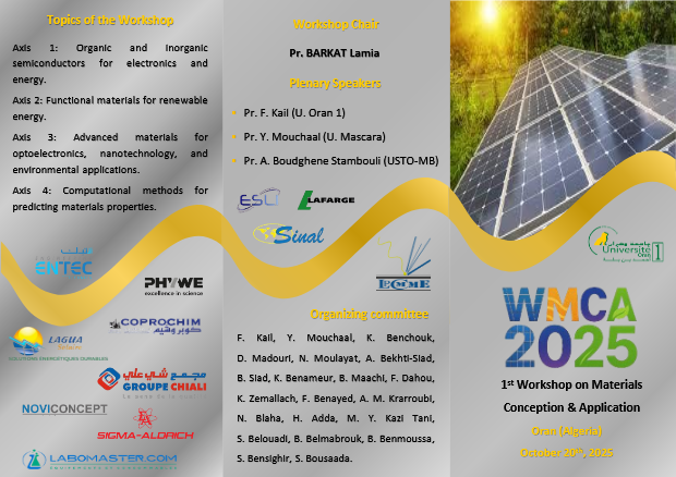 1st Workshop on Materials Conception Application WMCA 2025