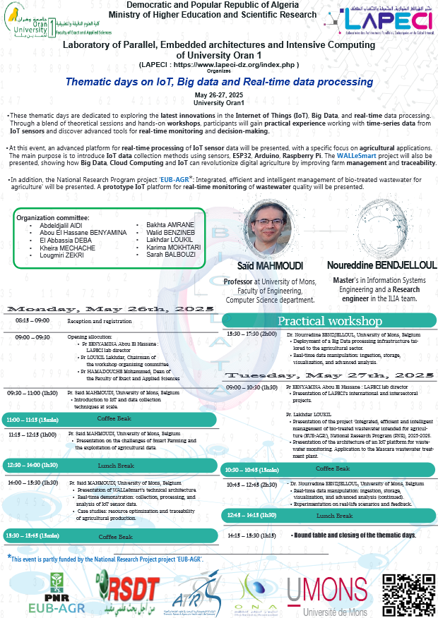 Workshop on IoT Big Data and Real time data processing